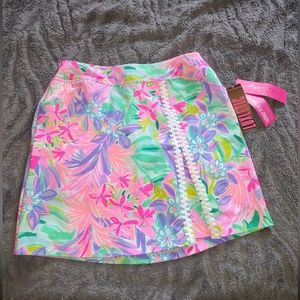 Lilly Pulitzer Luxletic Daphne Skort UPF 50+ Multicolor It Was All A Dream Golf